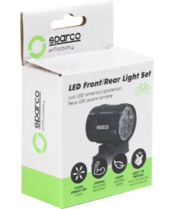 SET LUCE PER BICICLETTA ANTERIORE E POSTERIORE SPARCO